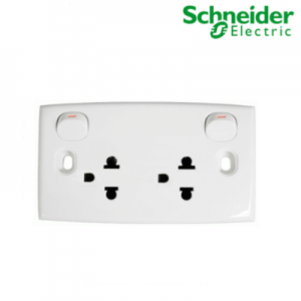 Bộ ổ cắm đôi 3 chấu 16A có công tắc S-Classic E25UES_G19