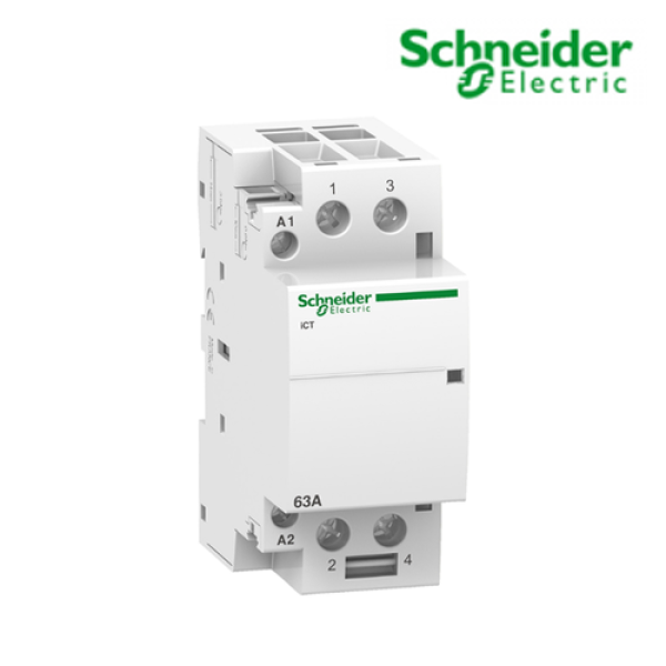 Contactor iCT 2P, coil voltage 230/240VAC, 63A 2NO
