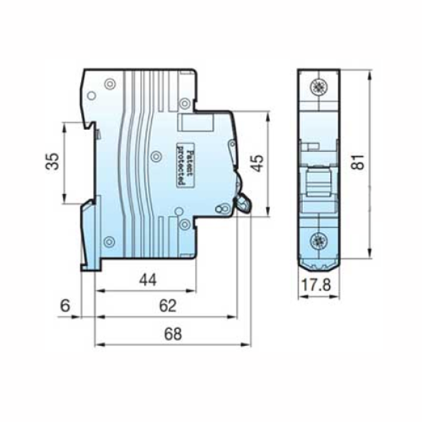 MCB LS BKJ63N 1P/LA63N 1P 40A  6kA