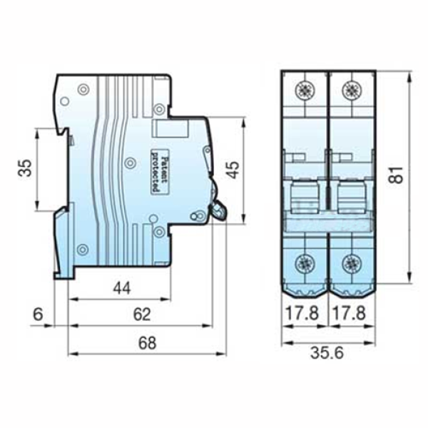 MCB LS BKJ63N 2P/LA63N 2P 40A 6kV