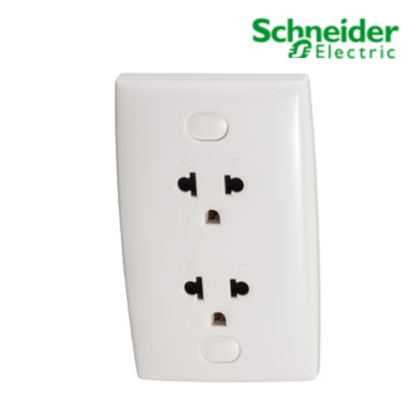 Bộ ổ cắm đôi 3 chấu 16A S-Classic E426UEST2_T_G19