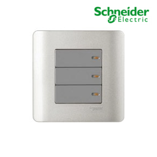 Bộ công tắc ba 2 chiều 16A màu xám E8433_2_SA_G19