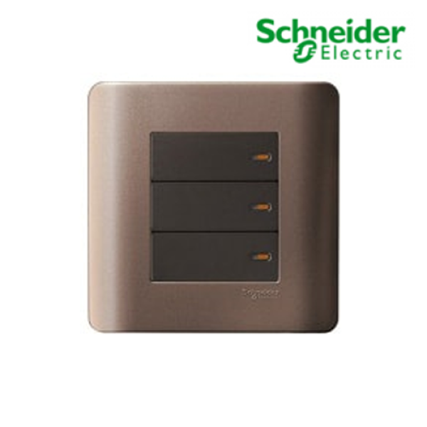 Bộ công tắc ba 2 chiều 16A màu đồng E8433_2_SZ_G19