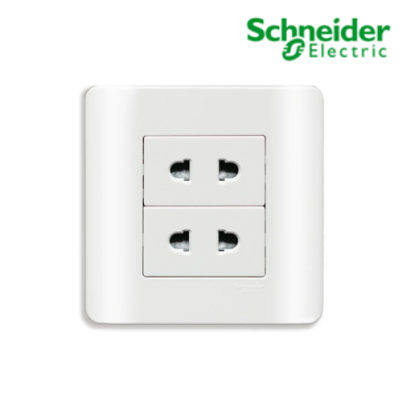 Bộ ổ cắm đôi 2 chấu 10A màu trắng E84426U2_G19