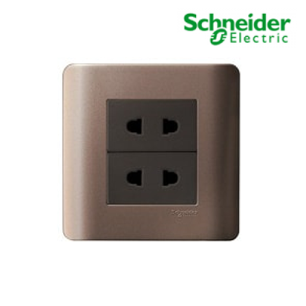 Bộ ổ cắm đôi 2 chấu Zencelo E84426U2_SZ_G19
