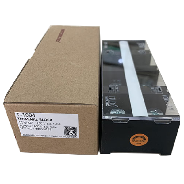 Cầu đấu dây điện Hanyoung HYT-1004, 100A, 4 Cực