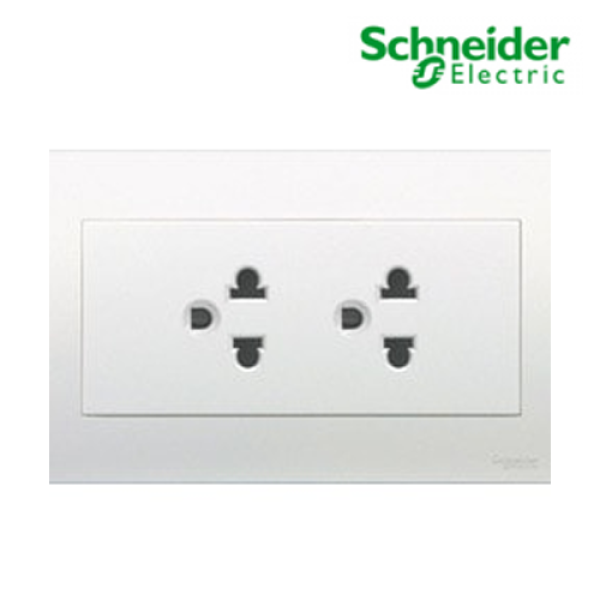 Ổ cắm đôi 3 chấu Vivace KBT426UEST2_WE_G19