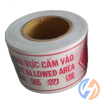 Cuộn Rào Cảnh Báo Công Trình, Khu Vực Nguy Hiểm Trắng Đỏ Ngang 8cm Dài 100m