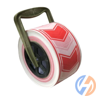 Cuộn Rào Cảnh Báo Công Trình Có Tay Cầm Màu Đỏ Trắng 8cm Dài 100m