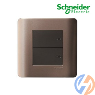 Bộ công tắc đôi 1 chiều 16A màu đồng E8432_1_SZ_G19