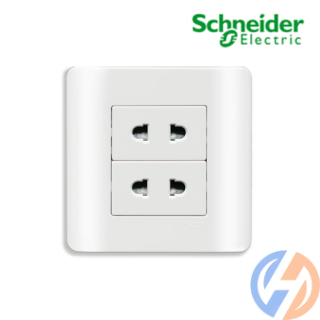 Bộ ổ cắm đôi 2 chấu 10A màu trắng E84426U2_G19