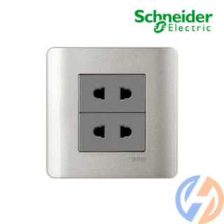 Bộ ổ cắm đôi 2 chấu Zencelo E84426U2_SA_G19