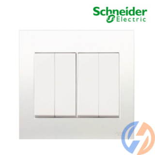 Bộ công tắc bốn 2 chiều 16A màu trắng KB34S_WE_G19