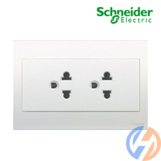 Ổ cắm đôi 3 chấu Vivace KBT426UEST2_WE_G19